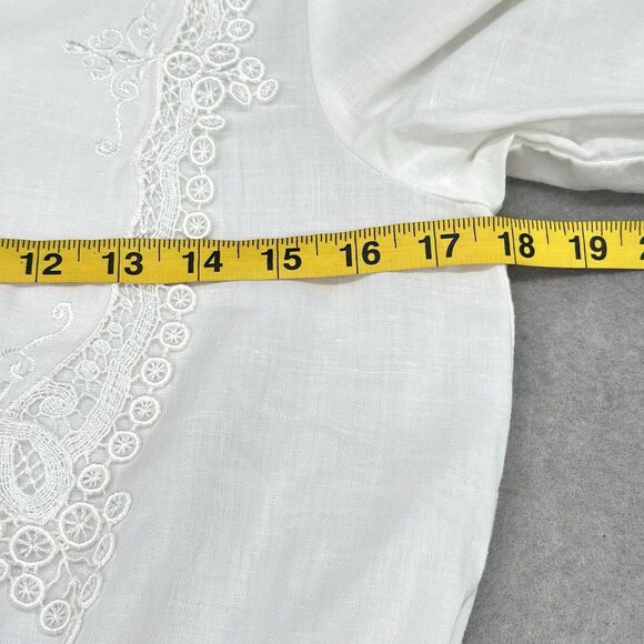 VTG Gunne Sax Dress Small White Midi Puff Sleeve Lace Cottagecore Prairie 1980s - Picture 13 of 16